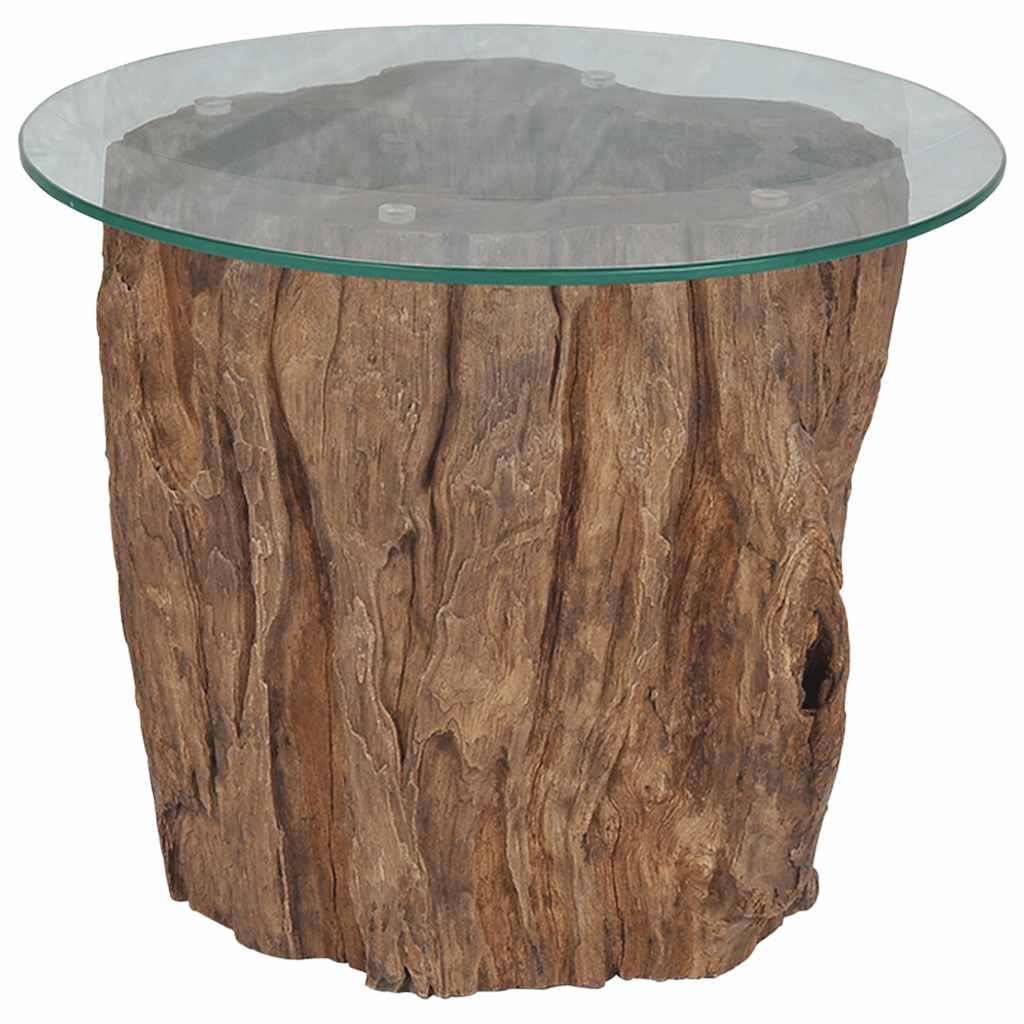 Salongbord Sofabord Tre Teak glass 50x40 cm