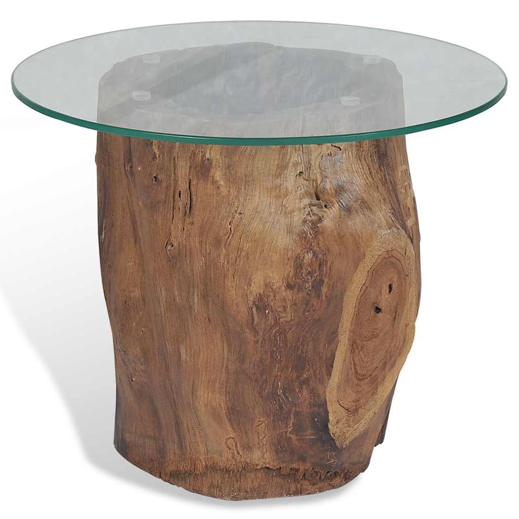 Salongbord Sofabord Tre Teak glass 50x40 cm