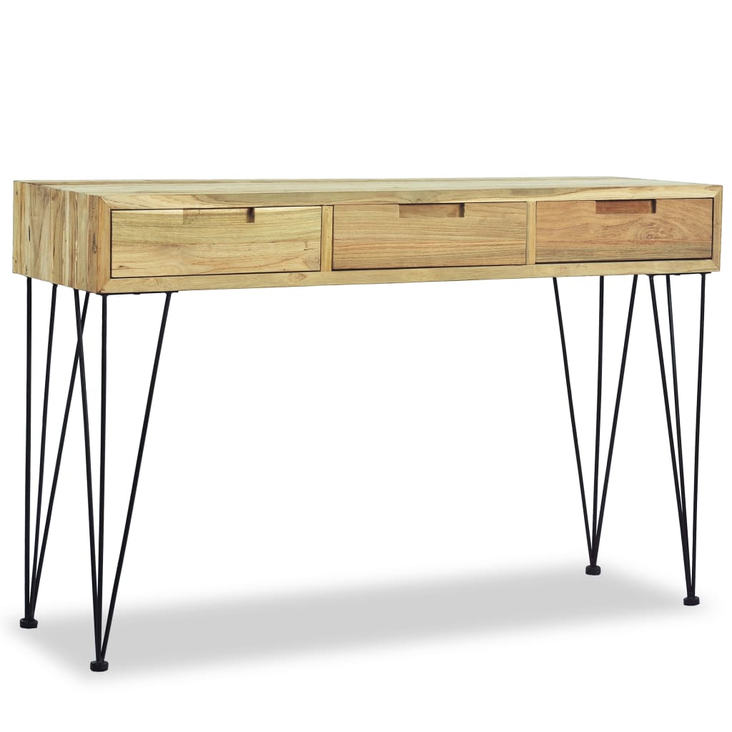 Avlastningsbord Konsollbord Tre 120x35x76 cm massiv teak