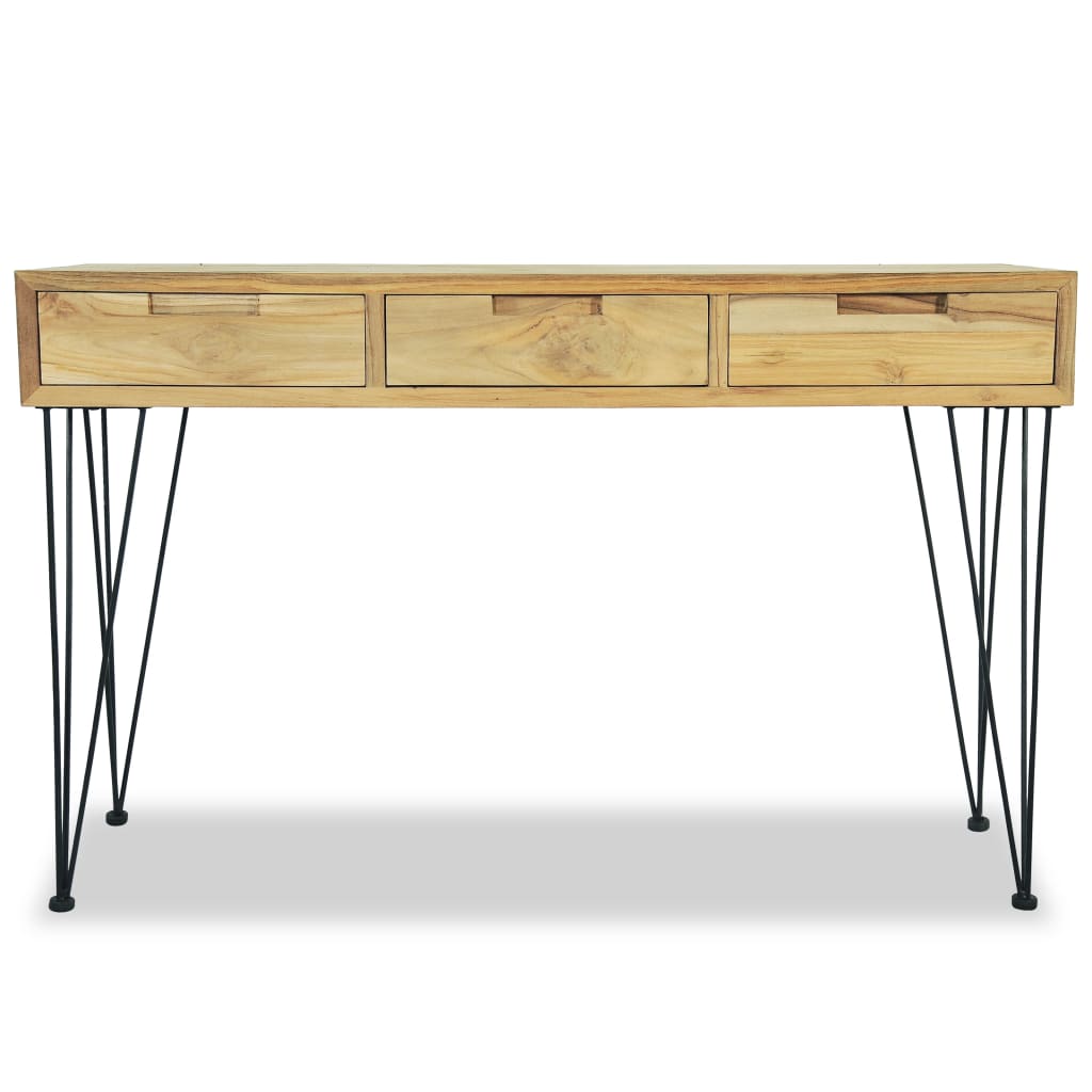 Avlastningsbord Konsollbord Tre 120x35x76 cm massiv teak