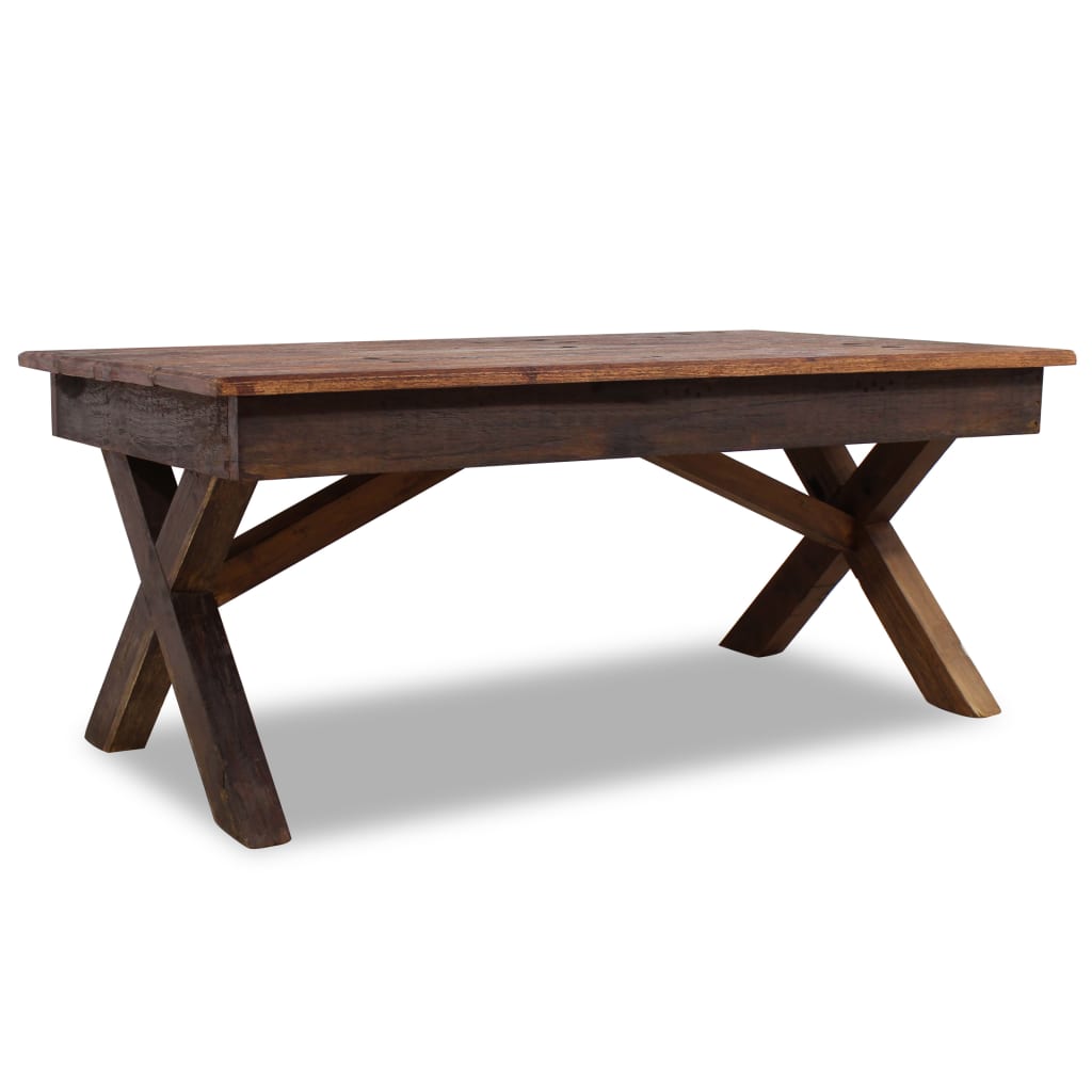 Salongbord Sofabord Tre Gjenvunnet Heltre 110x60x45 cm