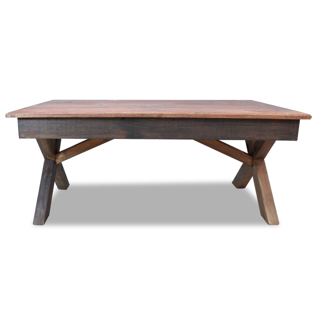 Salongbord Sofabord Tre Gjenvunnet Heltre 110x60x45 cm