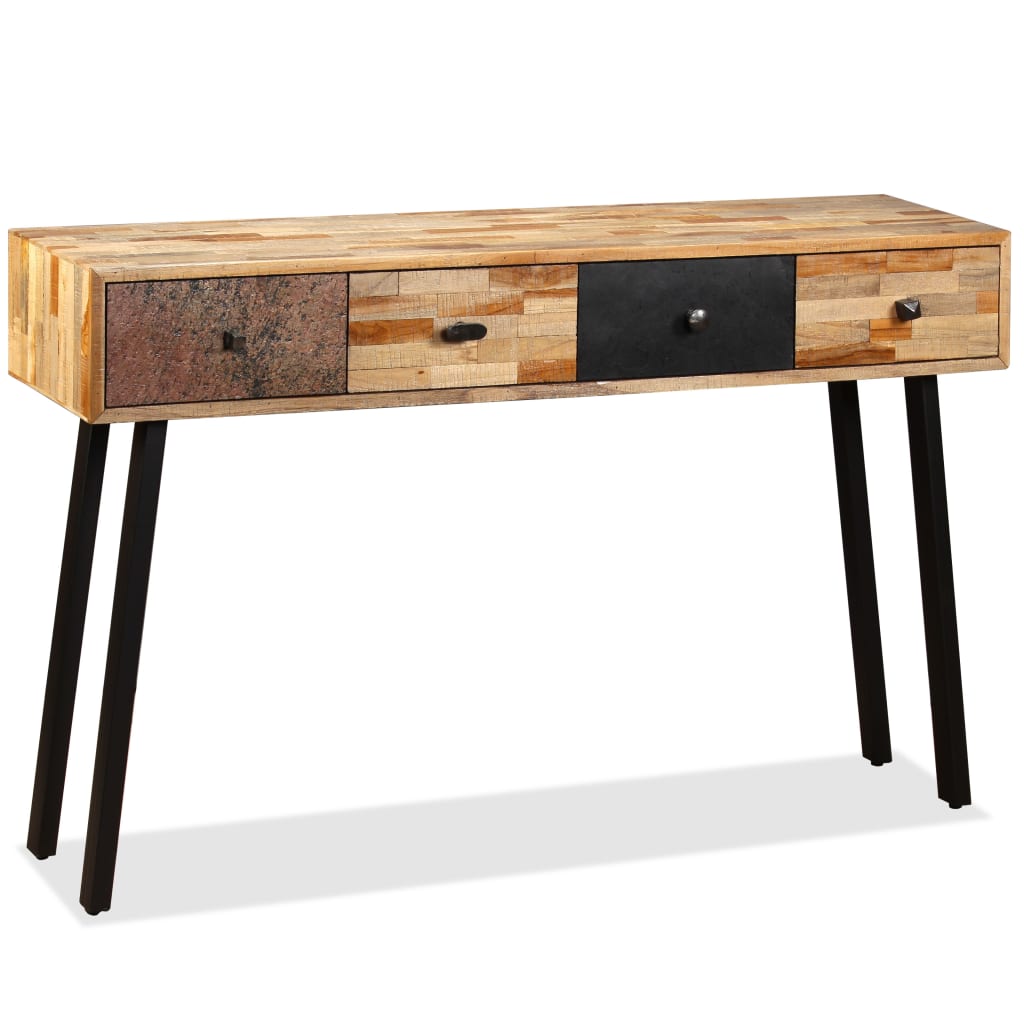 Avlastningsbord Konsollbord Tre gjenvunnet heltre teak 120x30x76 cm
