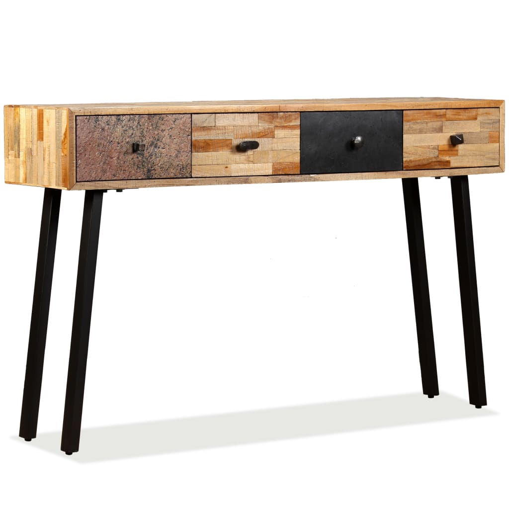 Avlastningsbord Konsollbord Tre gjenvunnet heltre teak 120x30x76 cm