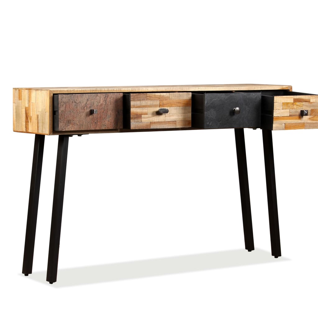 Avlastningsbord Konsollbord Tre gjenvunnet heltre teak 120x30x76 cm