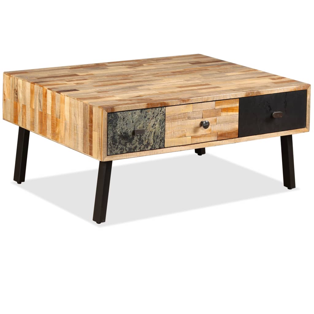 Salongbord Sofabord Tre Gjenvunnet Heltre teak 90x65x40 cm