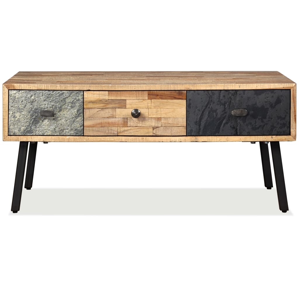Salongbord Sofabord Tre Gjenvunnet Heltre teak 90x65x40 cm