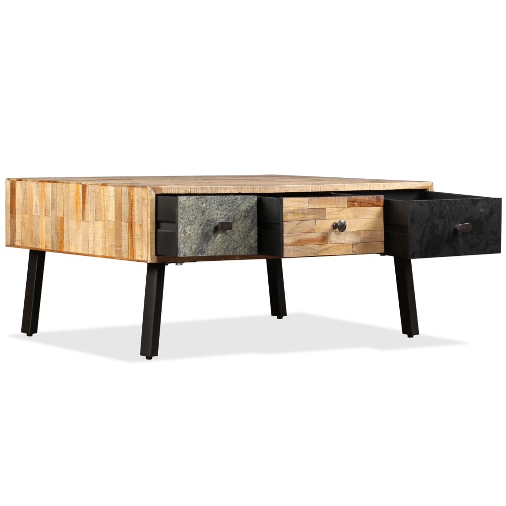 Salongbord Sofabord Tre Gjenvunnet Heltre teak 90x65x40 cm