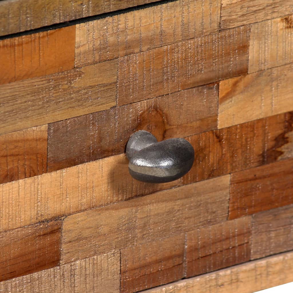 Skap Tre med 6 skuffer heltre gjenvunnet teak 70x30x76 cm