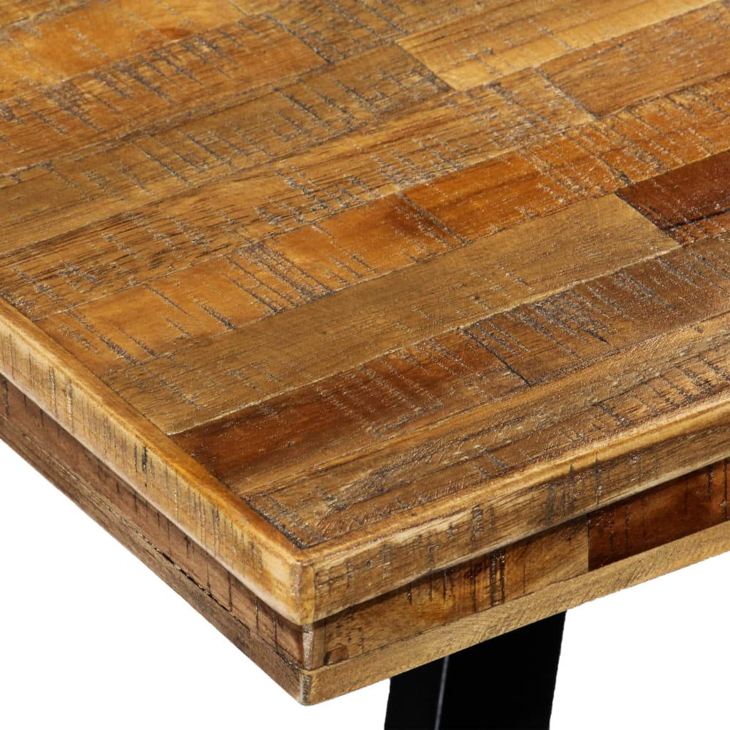 Spisebord Kjøkkenbord Tre gjenvunnet teak og stål 180x90x76 cm