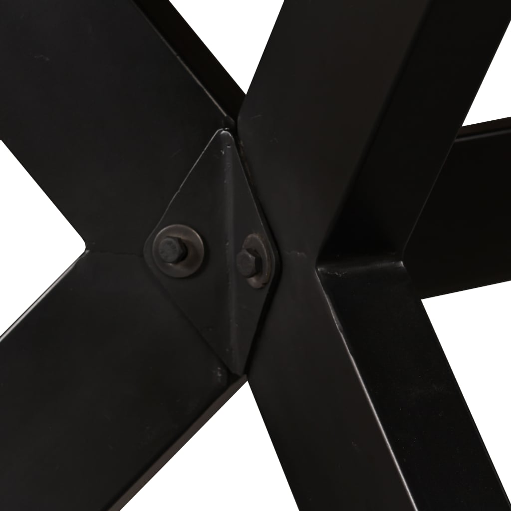 Spisebord heltre mango og stålkors 180 cm