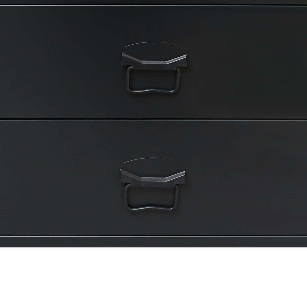 Kommode DIV. Svart metall industriell stil 78x40x93 cm