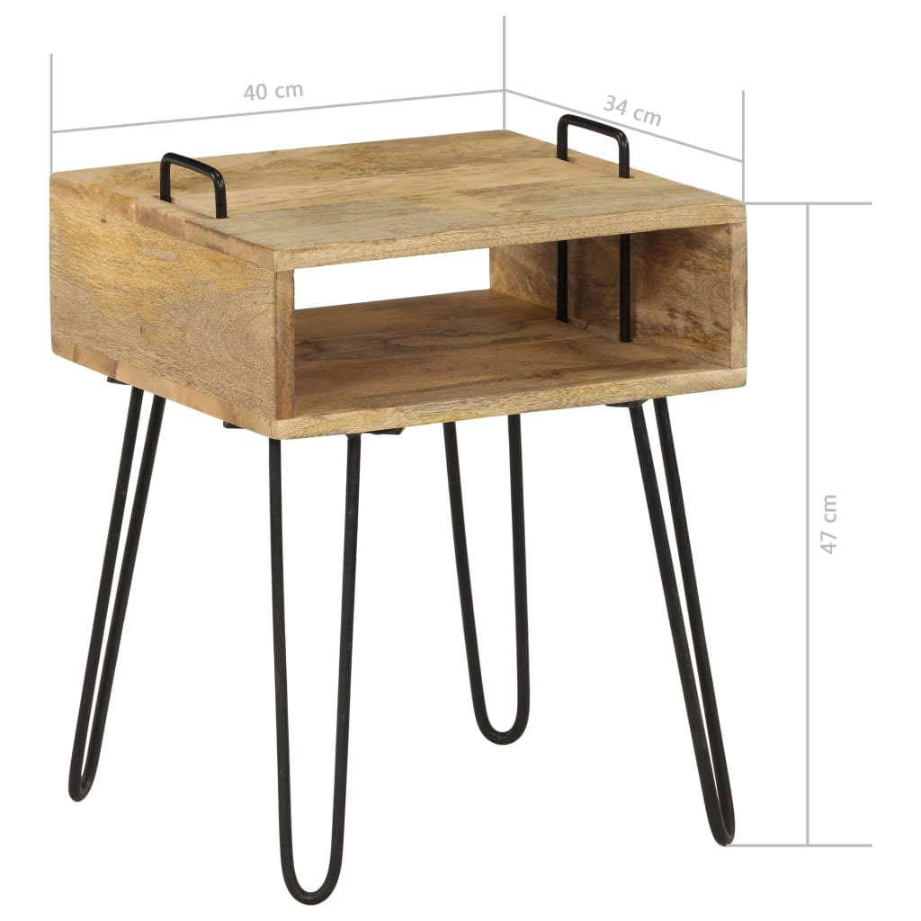 Nattbord Sengbord Tre heltre mangotre 40x34x47 cm