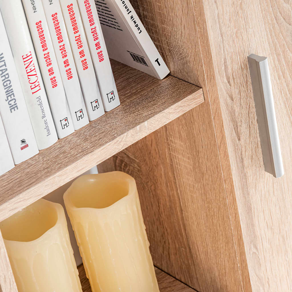 TV-Møbel Sonoma Eik TV-veggenhet med LED-lys