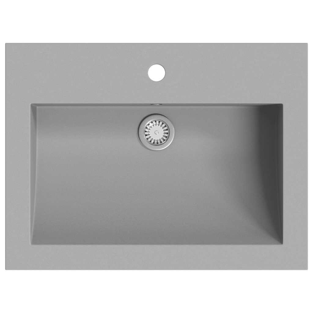 Baderomsvask granitt 600x450x120 mm grå