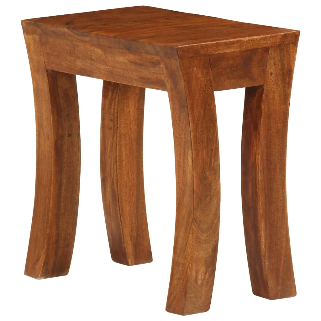 Sidebord Tre Stablebord 3 deler heltre akasie 50x35x50 cm brun