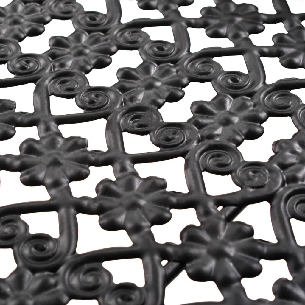 Sidebord Svart Foldbart tebord gammeldags stil metall 58x35x72 cm