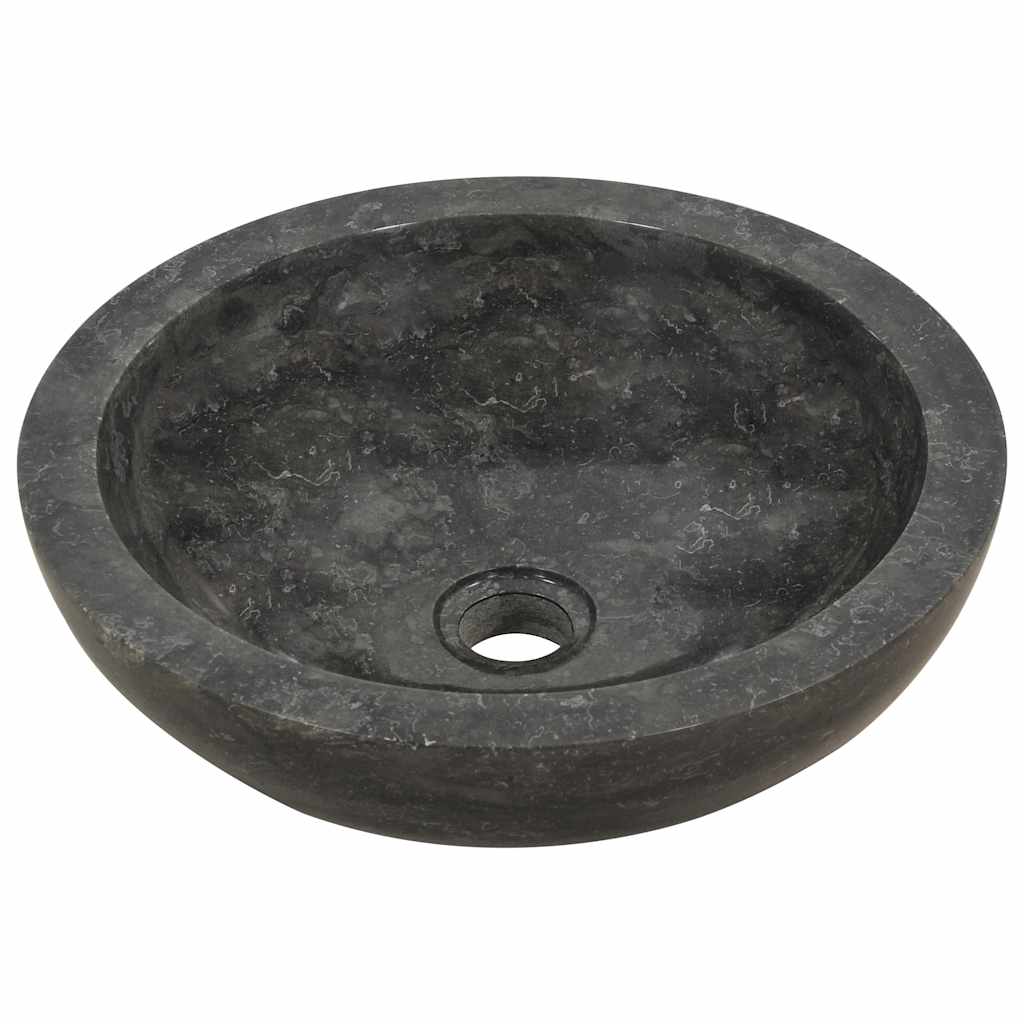 Baderomsvask 40x12 cm marmor Svart