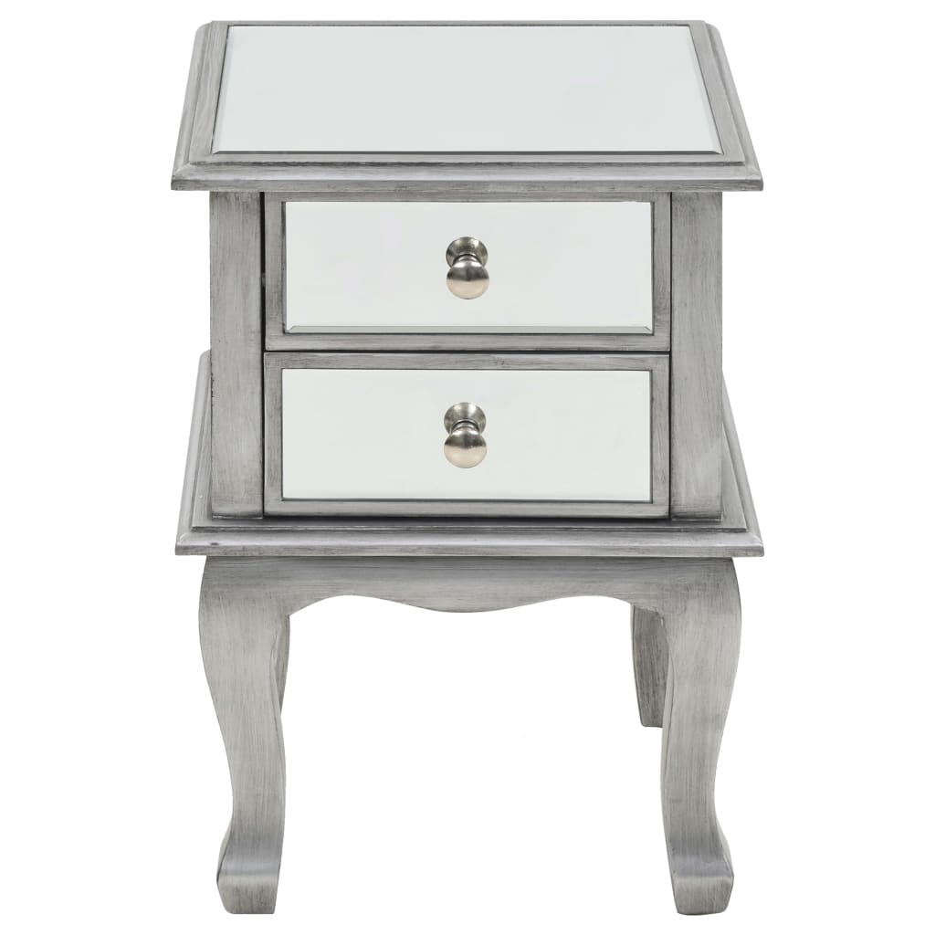 Nattbord Sengbord Tre speilet glass og 34,5x30x50 cm