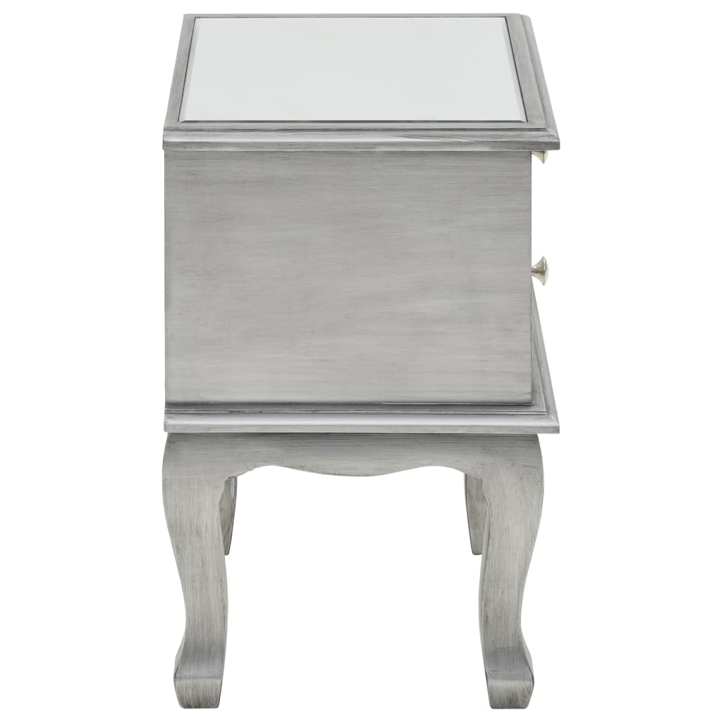 Nattbord Sengbord Tre speilet glass og 34,5x30x50 cm