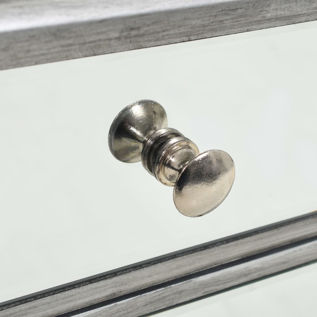 Nattbord Sengbord Tre speilet glass og 34,5x30x50 cm