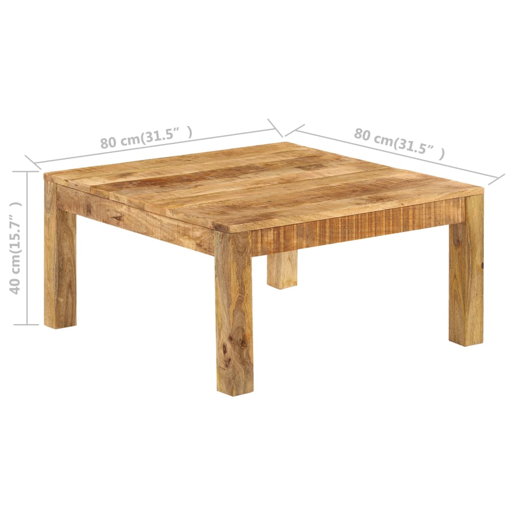 Salongbord Sofabord Tre Heltre Mango 80x80x40 cm