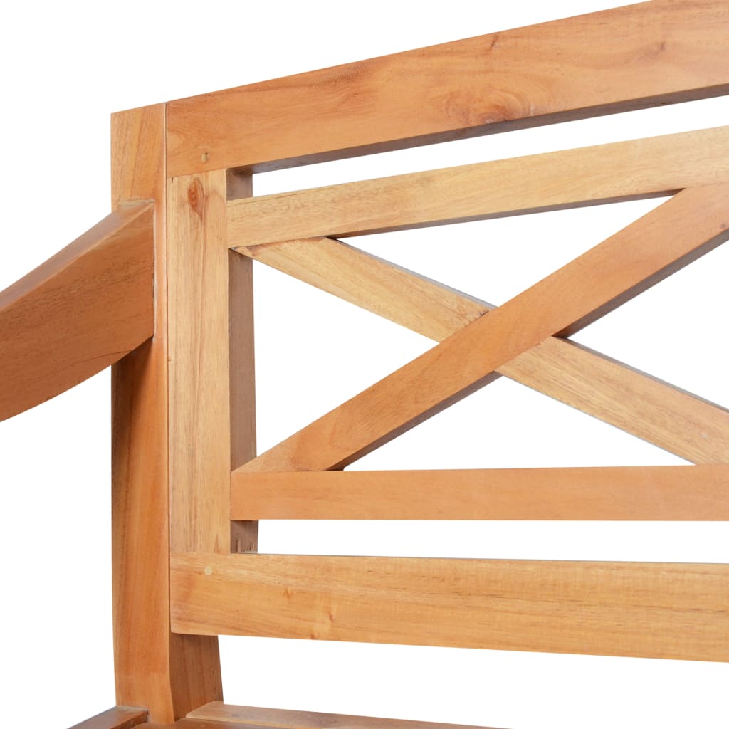 Hagebenk Tre Bataviabenk 98 cm heltre mahogni lysebrun