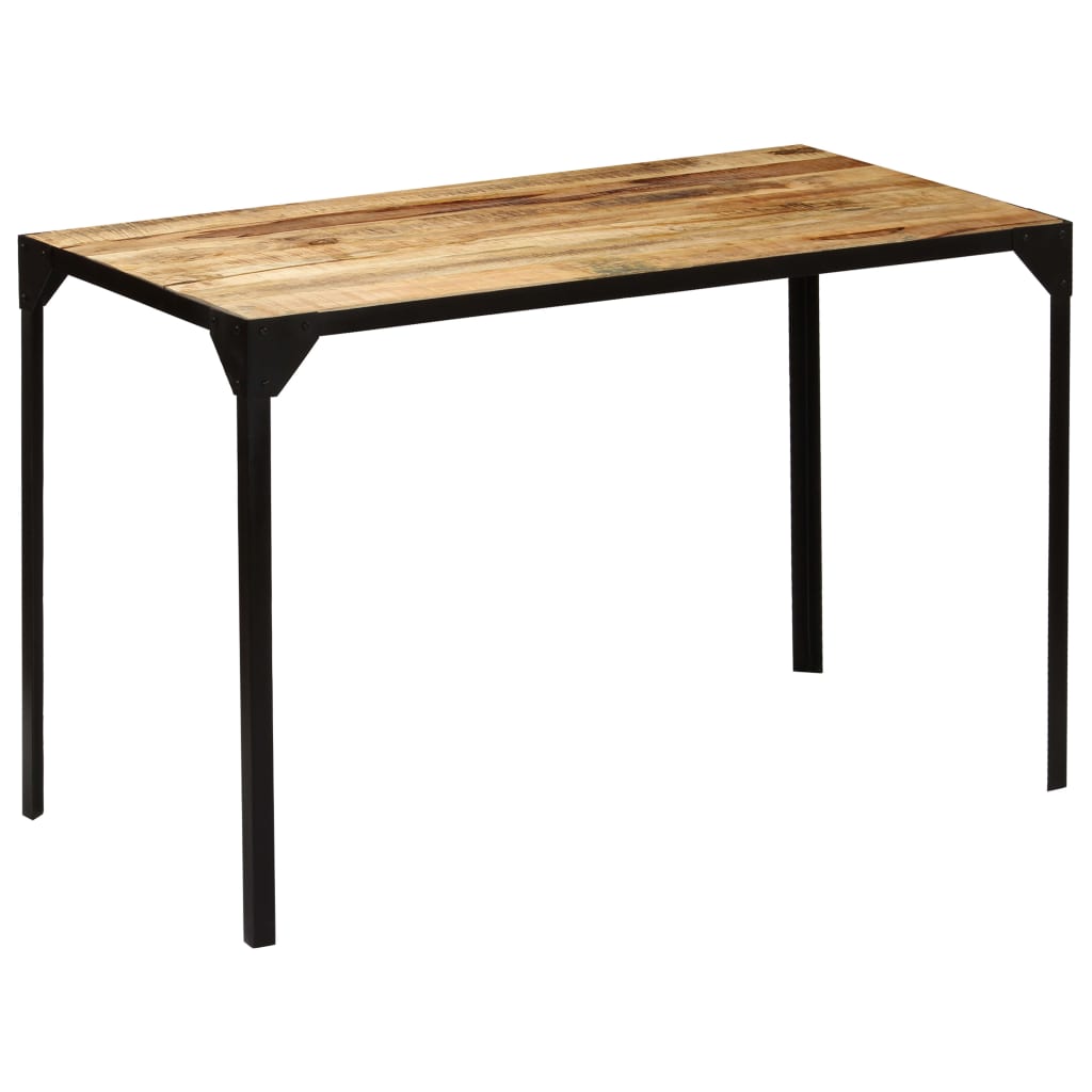 Spisebord heltre mango og stål 120 cm