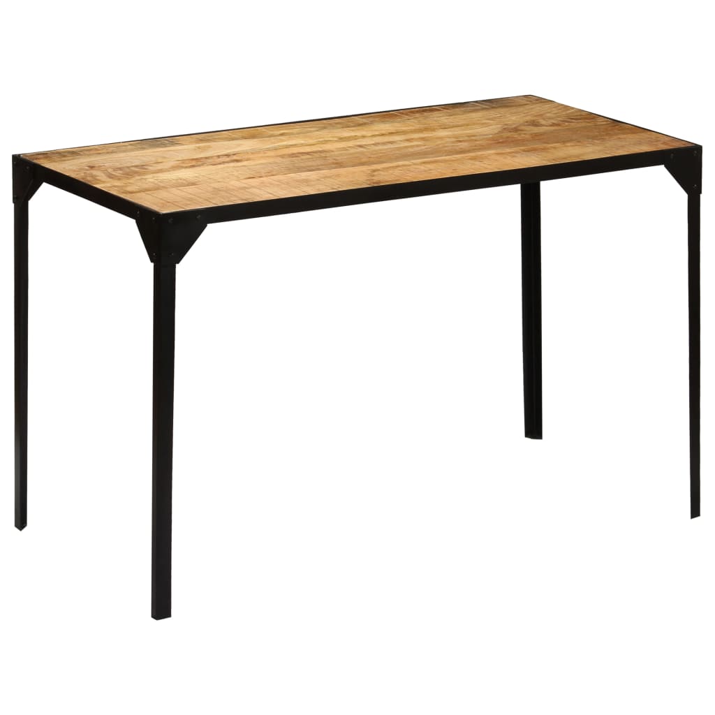 Spisebord heltre mango og stål 120 cm