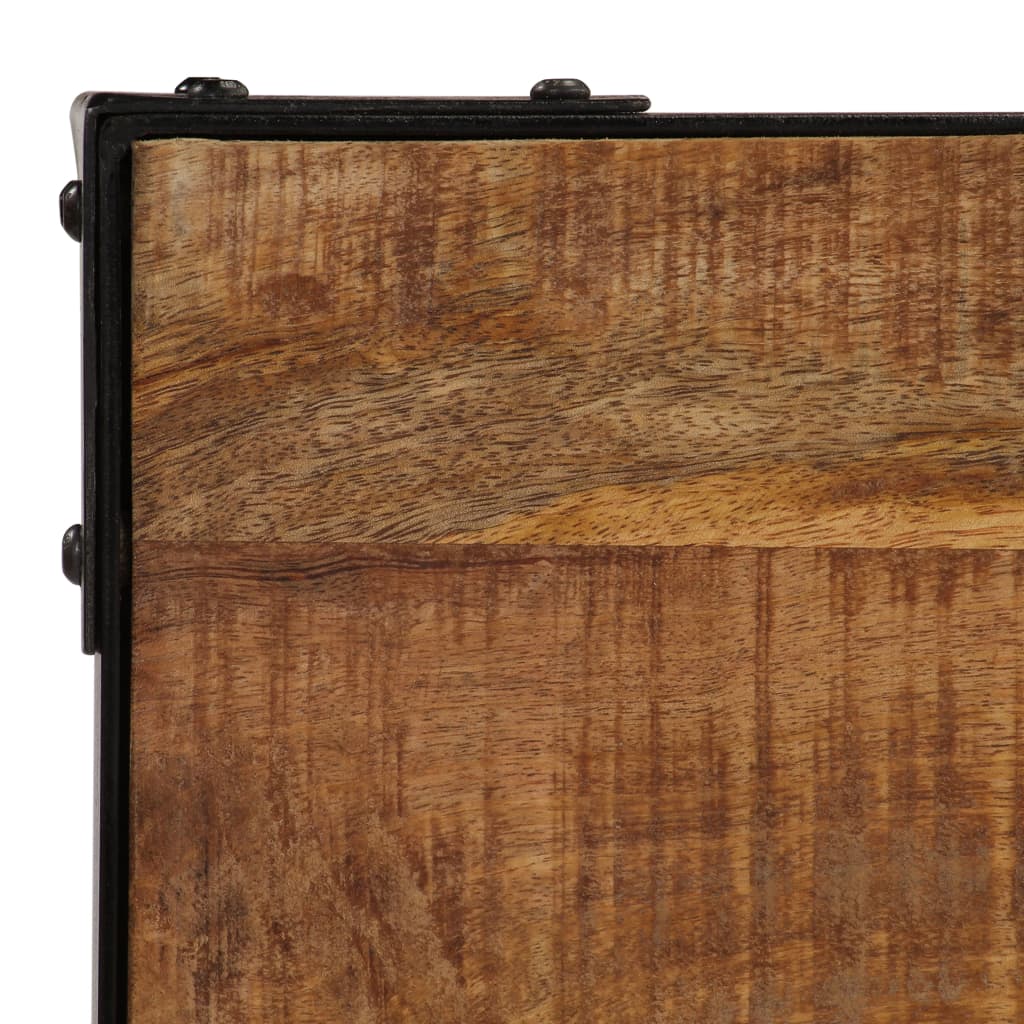 Spisebord heltre mango og stål 120 cm