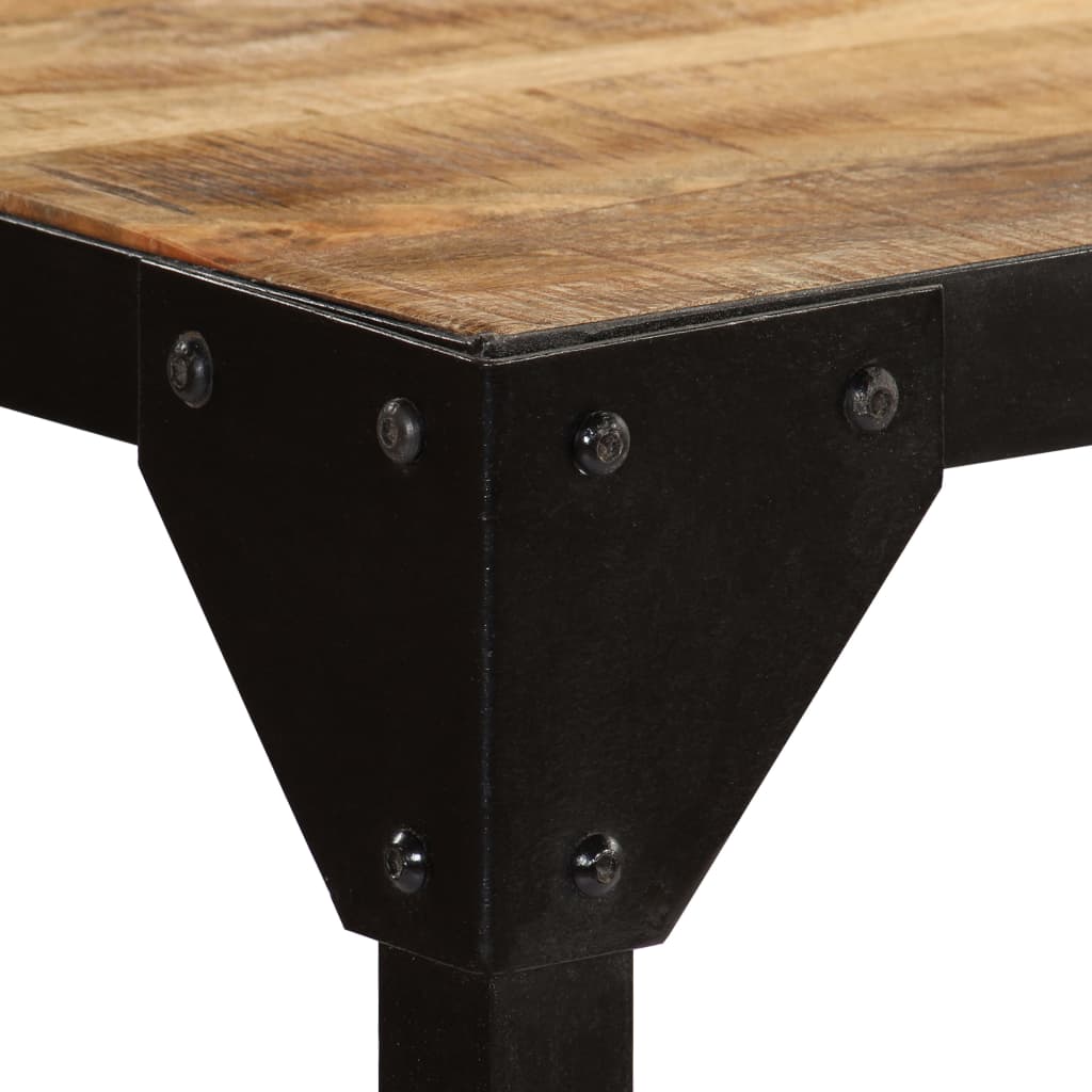 Spisebord heltre mango og stål 120 cm