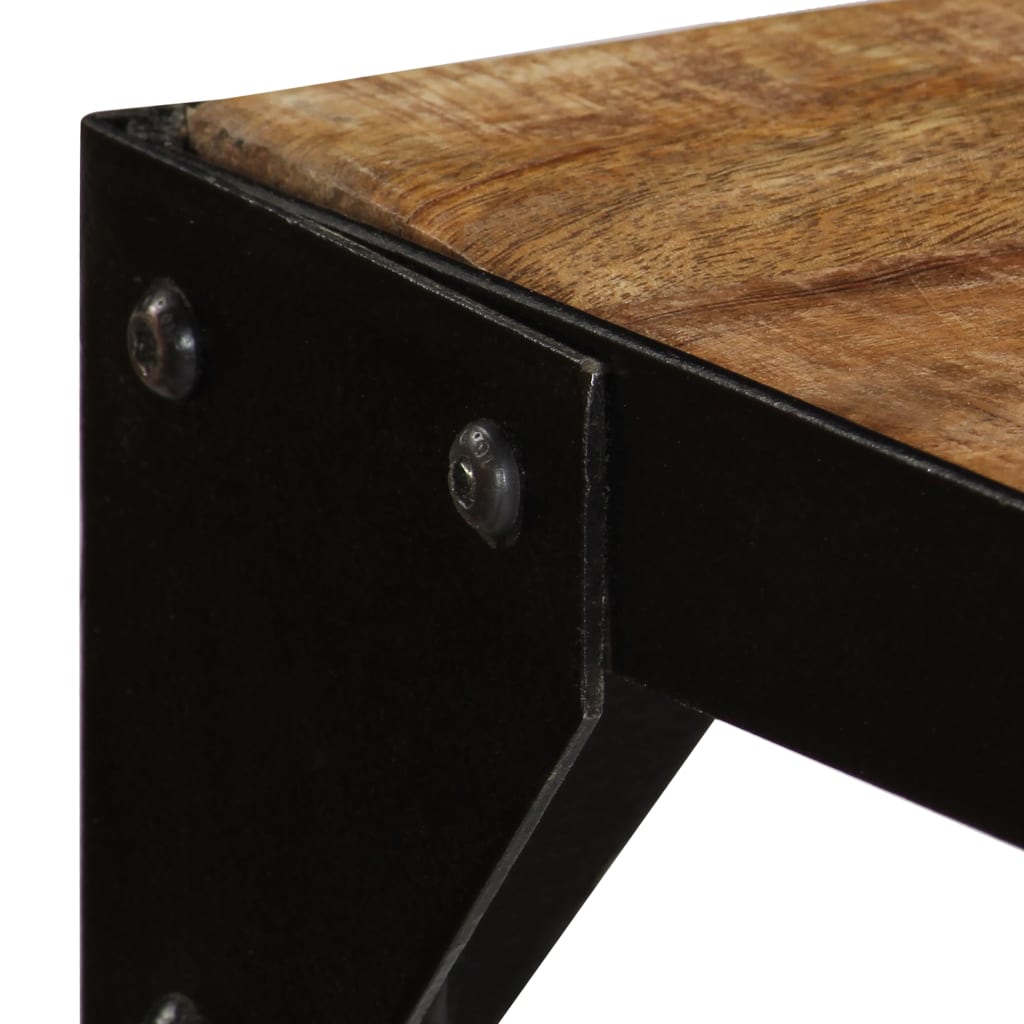 Spisebord heltre mango og stål 120 cm