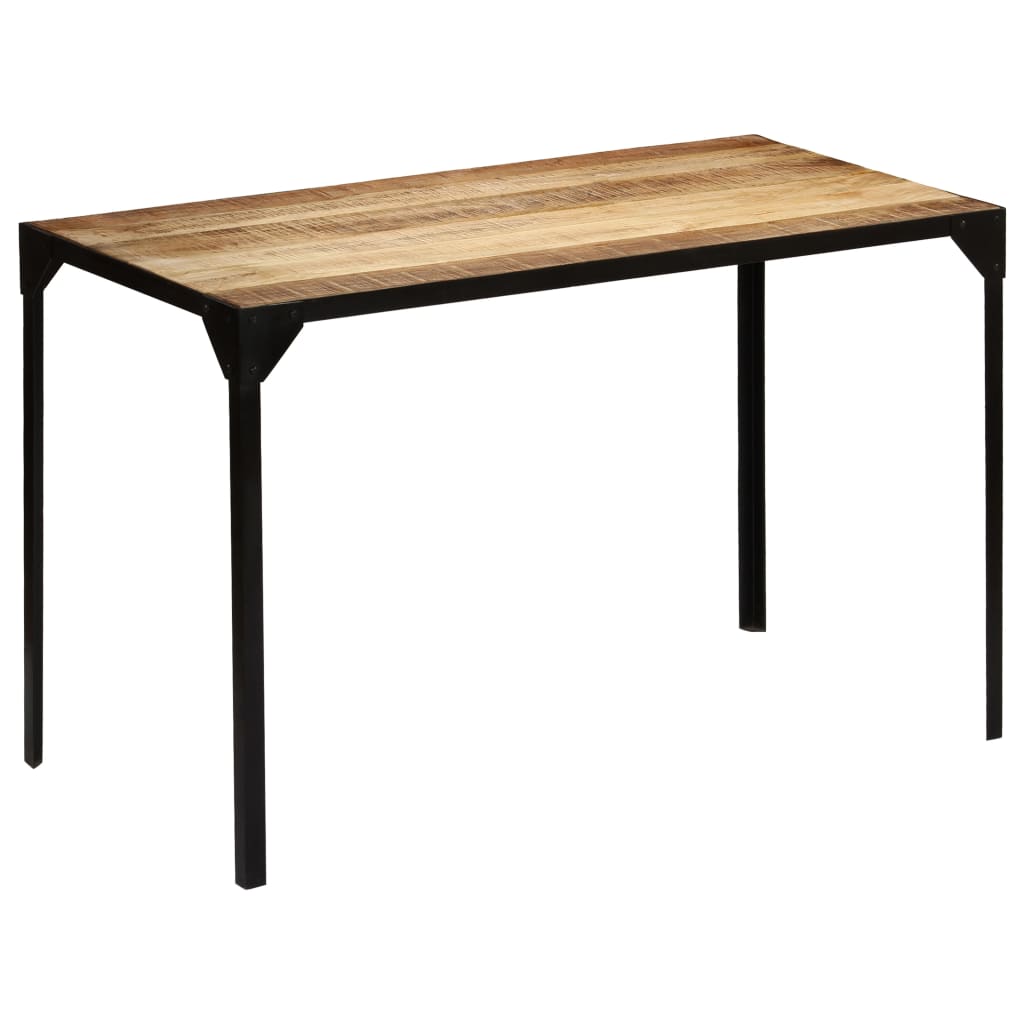 Spisebord heltre mango og stål 120 cm
