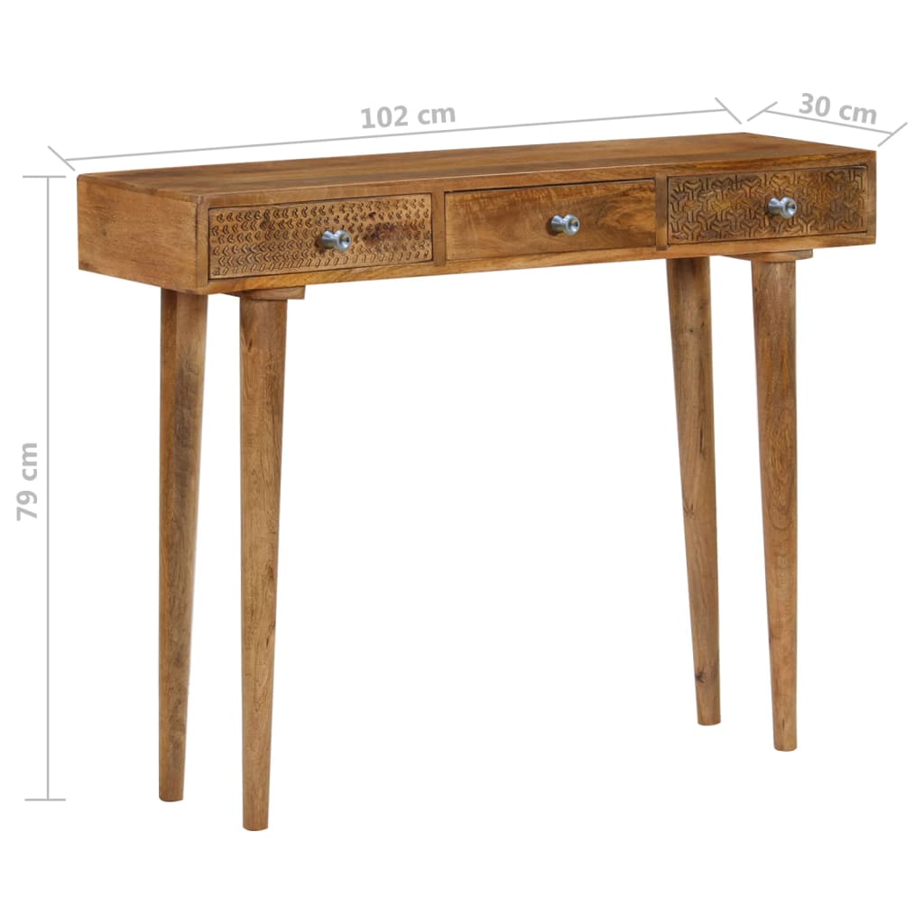 Avlastningsbord konsollbord Tre heltre mango 102x30x79 cm