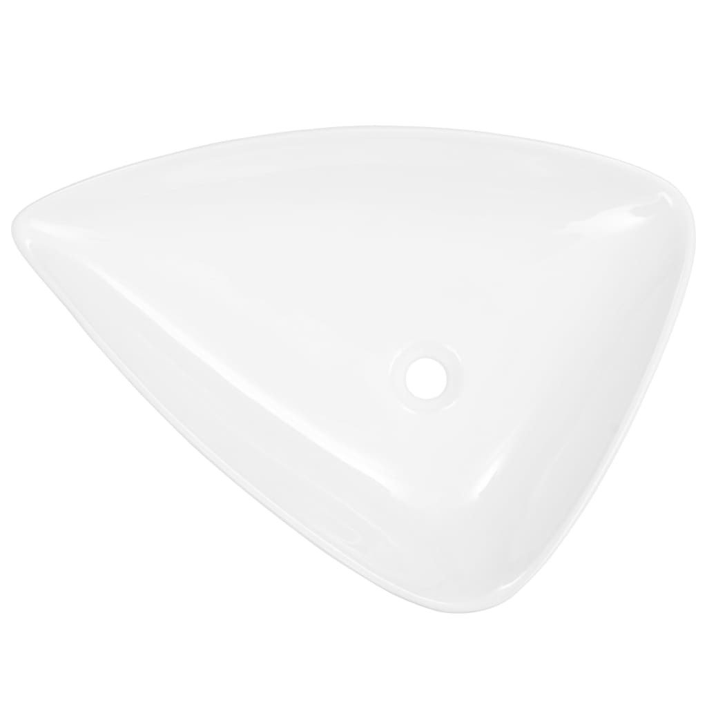 Baderomservant keramisk triangulær Hvit 645x455x115 mm
