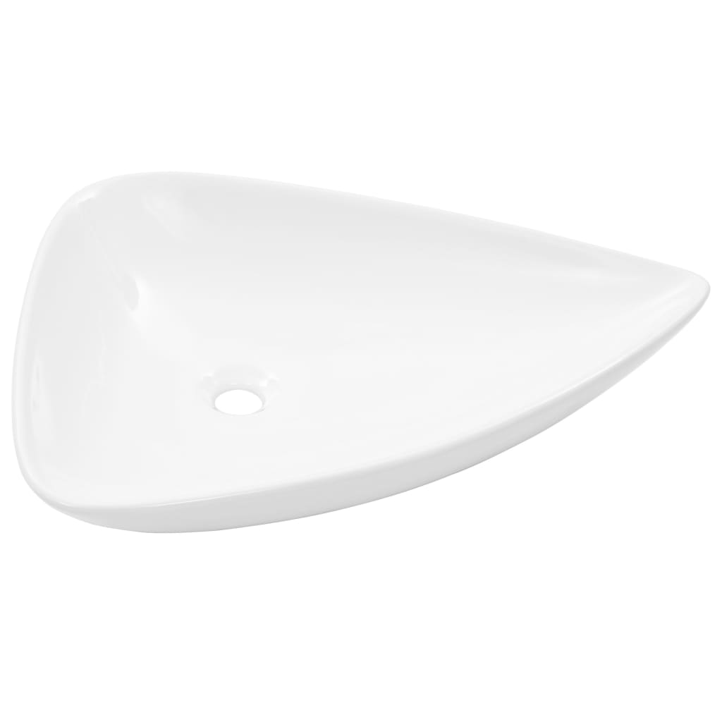 Baderomservant keramisk triangulær Hvit 645x455x115 mm