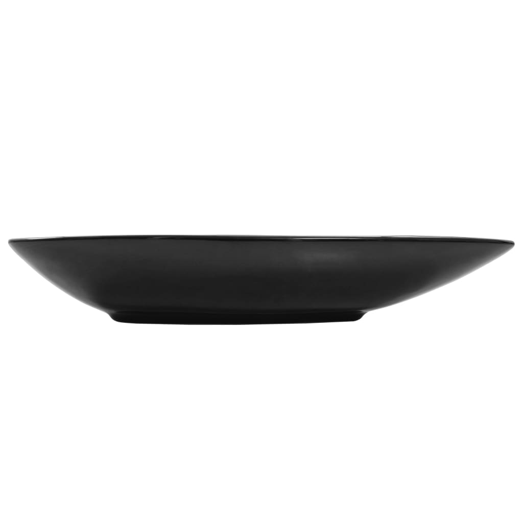 Baderomsvask keramisk triangulær Svart 645x455x115 mm