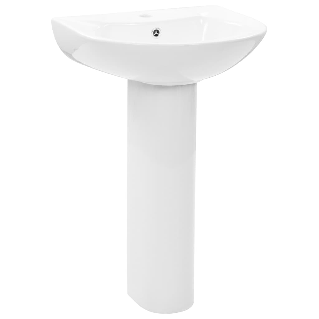 Baderomsvask frittstående sokkel keramisk Hvit 520x440x190 mm