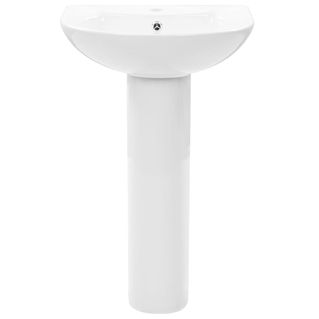 Baderomsvask frittstående sokkel keramisk Hvit 520x440x190 mm
