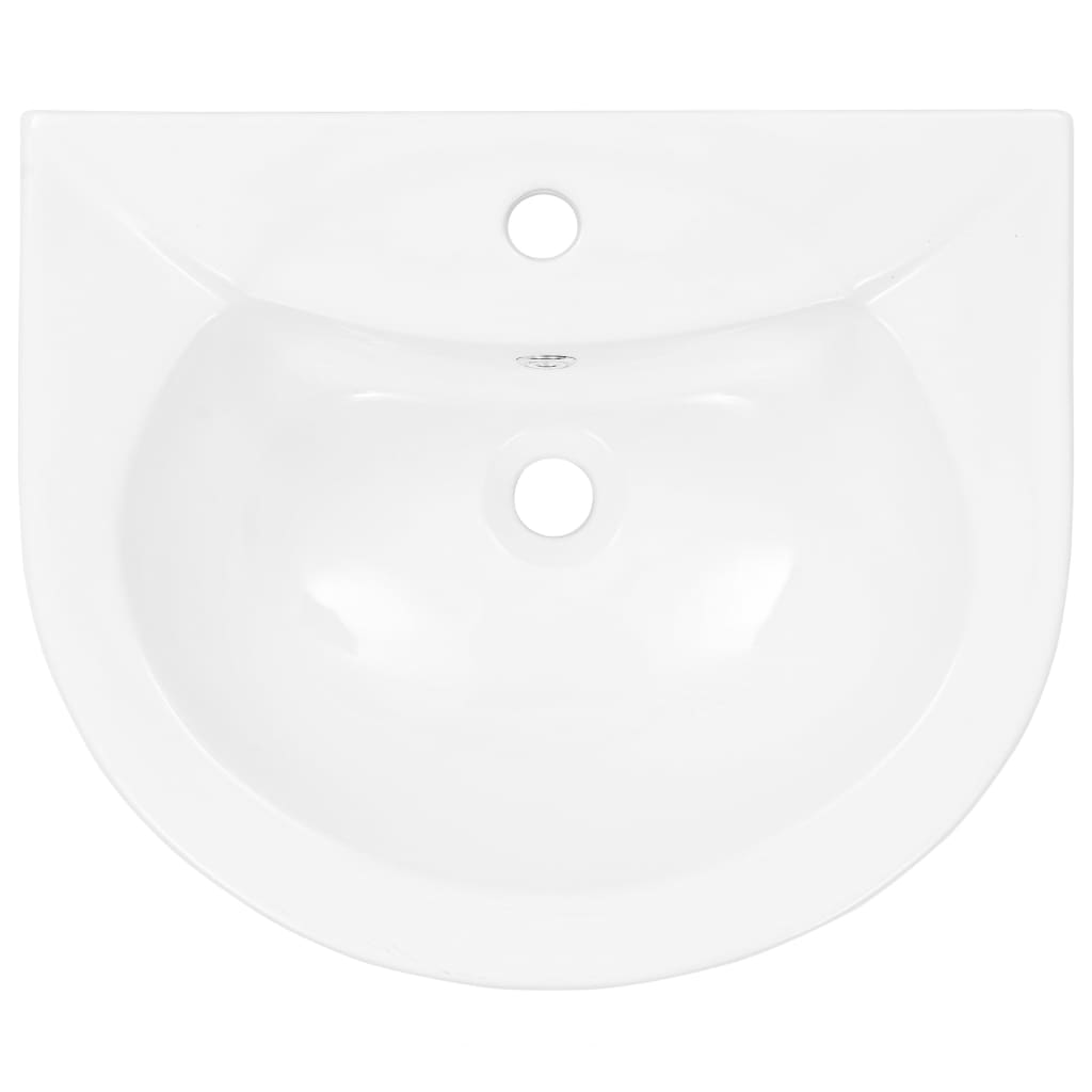 Baderomsvask frittstående sokkel keramisk Hvit 520x440x190 mm