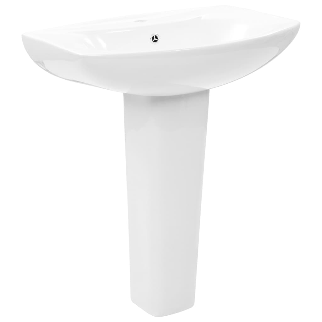 Baderomsvask frittstående sokkel keramisk Hvit 650x520x200 mm
