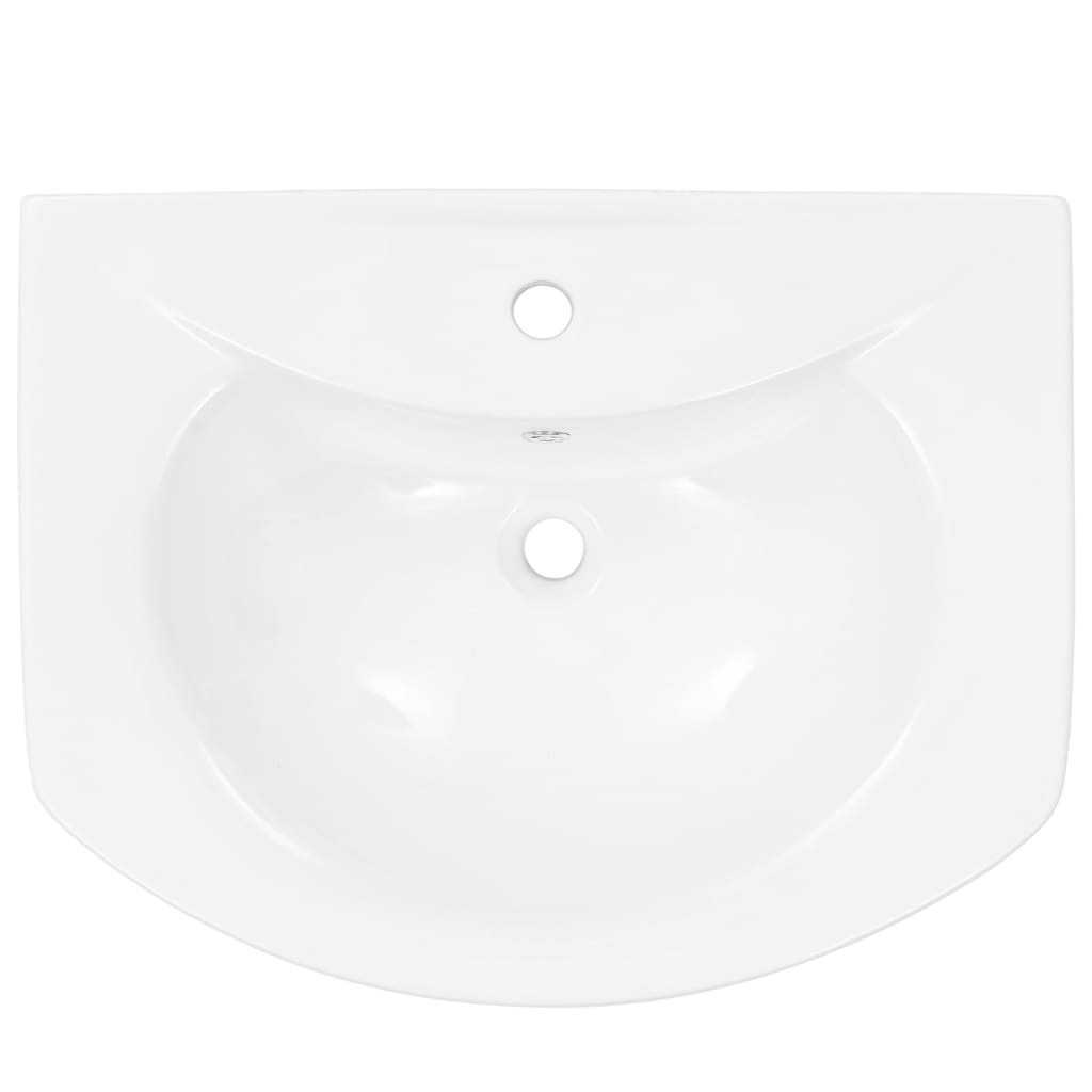 Baderomsvask frittstående sokkel keramisk Hvit 650x520x200 mm
