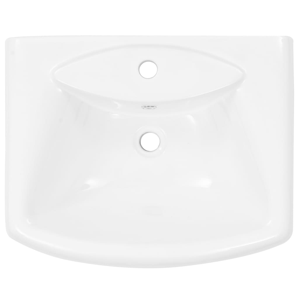 Baderomsvask frittstående sokkel keramisk Hvit 580x470x200 mm