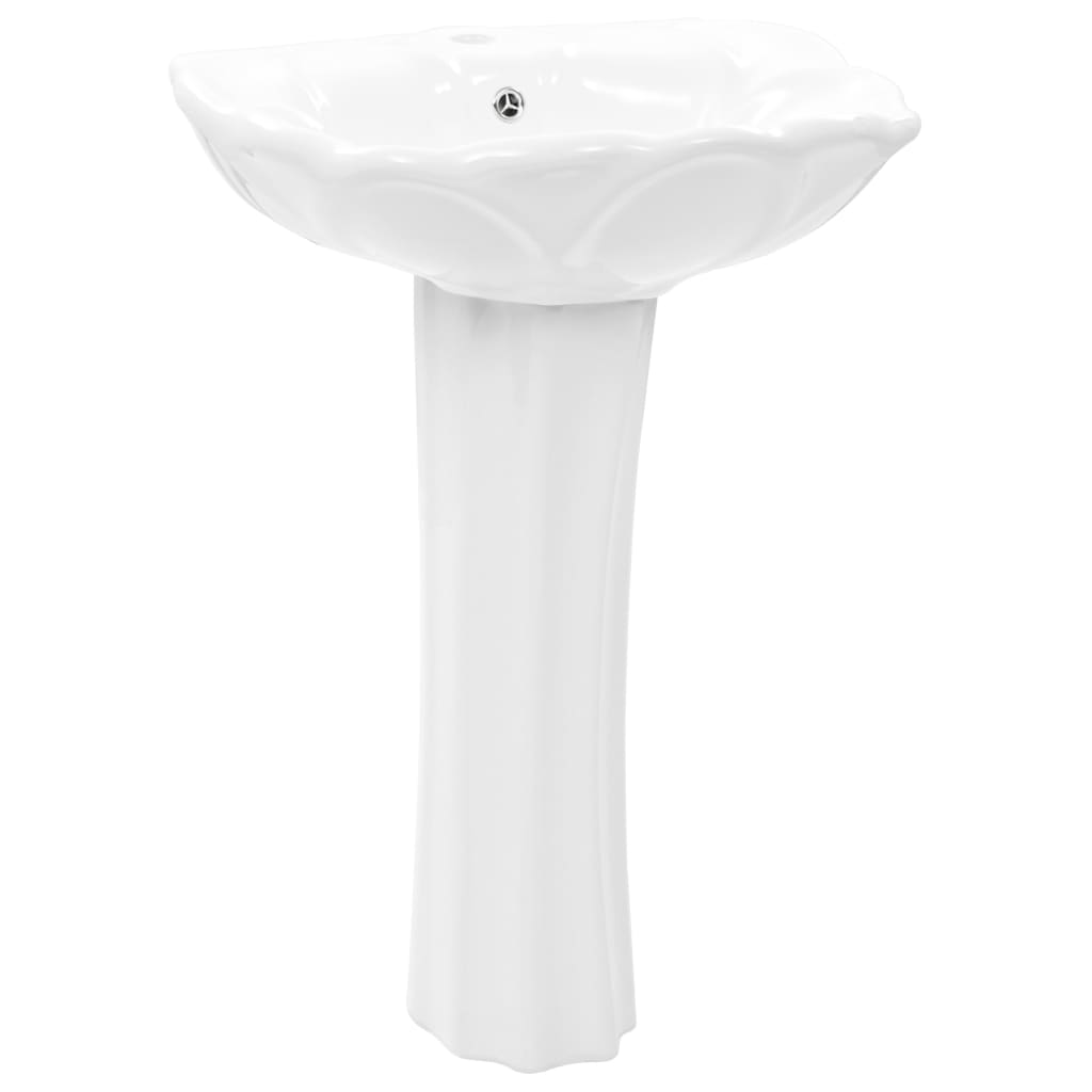 Baderomsvask frittstående sokkel keramisk Hvit 580x510x200 mm