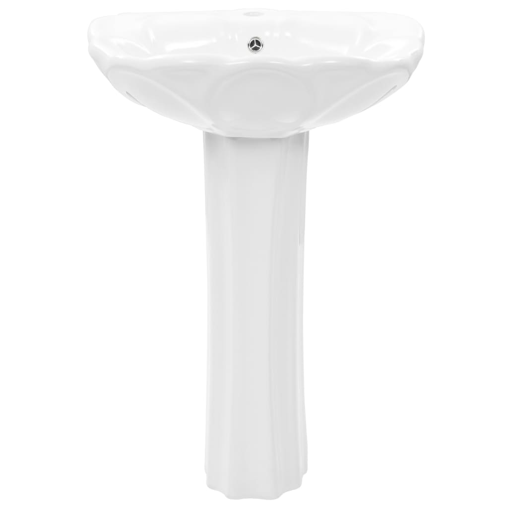 Baderomsvask frittstående sokkel keramisk Hvit 580x510x200 mm