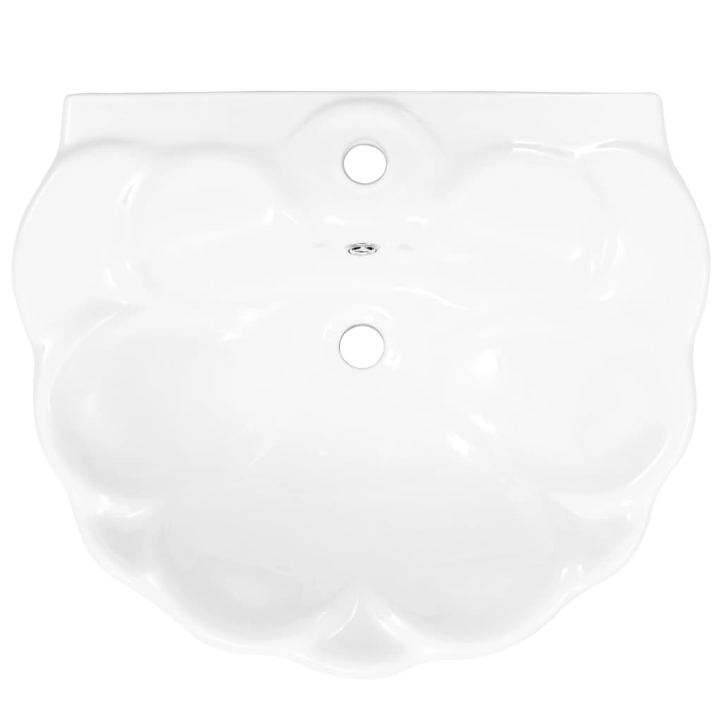 Baderomsvask frittstående sokkel keramisk Hvit 580x510x200 mm