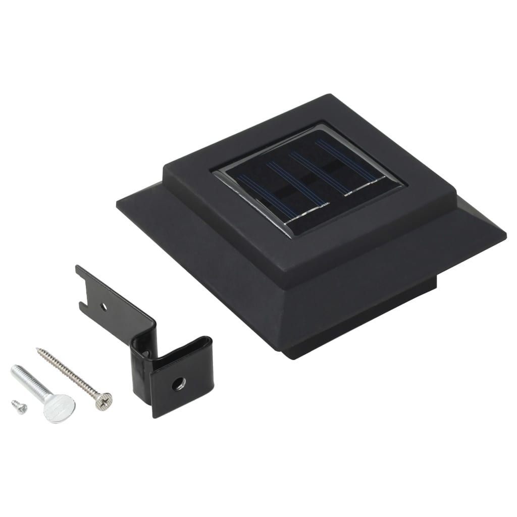 Hagebelysning Div. Utendørs sollampe 6 stk LED firkantet 12 cm svart