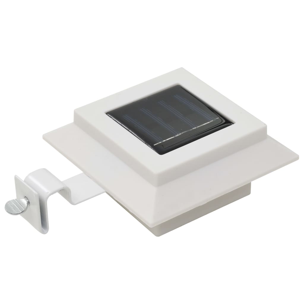 Hagebelysning Div. Utendørs sollampe 6 stk LED firkantet 12 cm hvit