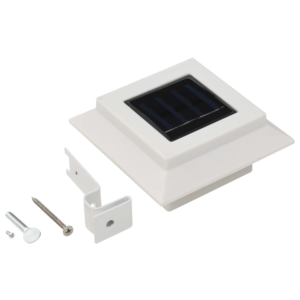 Hagebelysning Div. Utendørs sollampe 6 stk LED firkantet 12 cm hvit