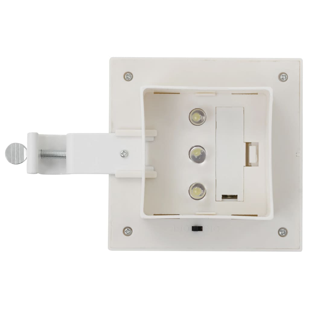 Hagebelysning Div. Utendørs sollampe 6 stk LED firkantet 12 cm hvit